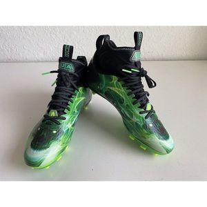 Under Armour Spotlight Lux MC LE Slime Football Cleats 3025376-001 Men Sz 9.5